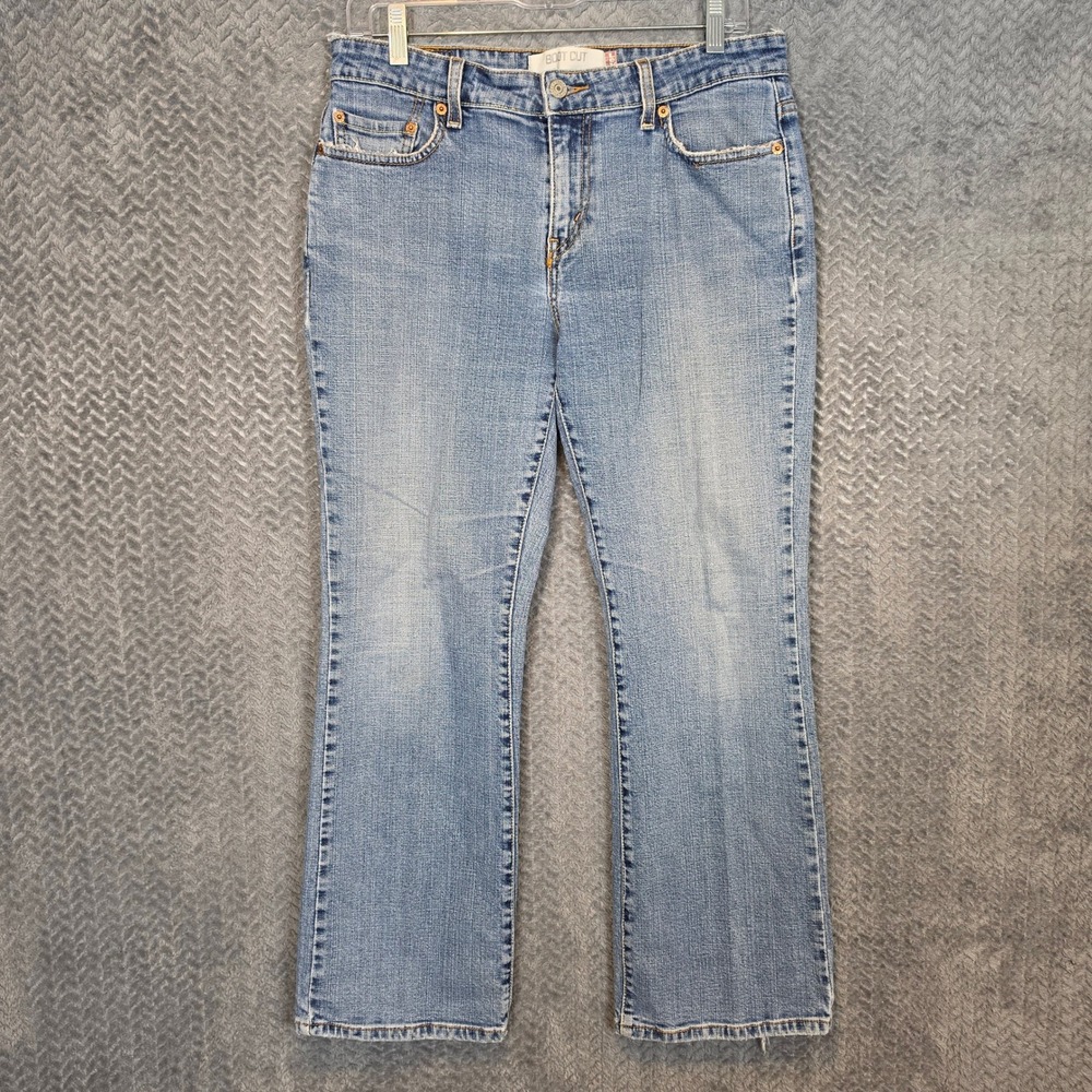Levis 515 Boot Cut Jeans Womens 12M Medium Wash Blue Stretch Denim Pants 1731‎